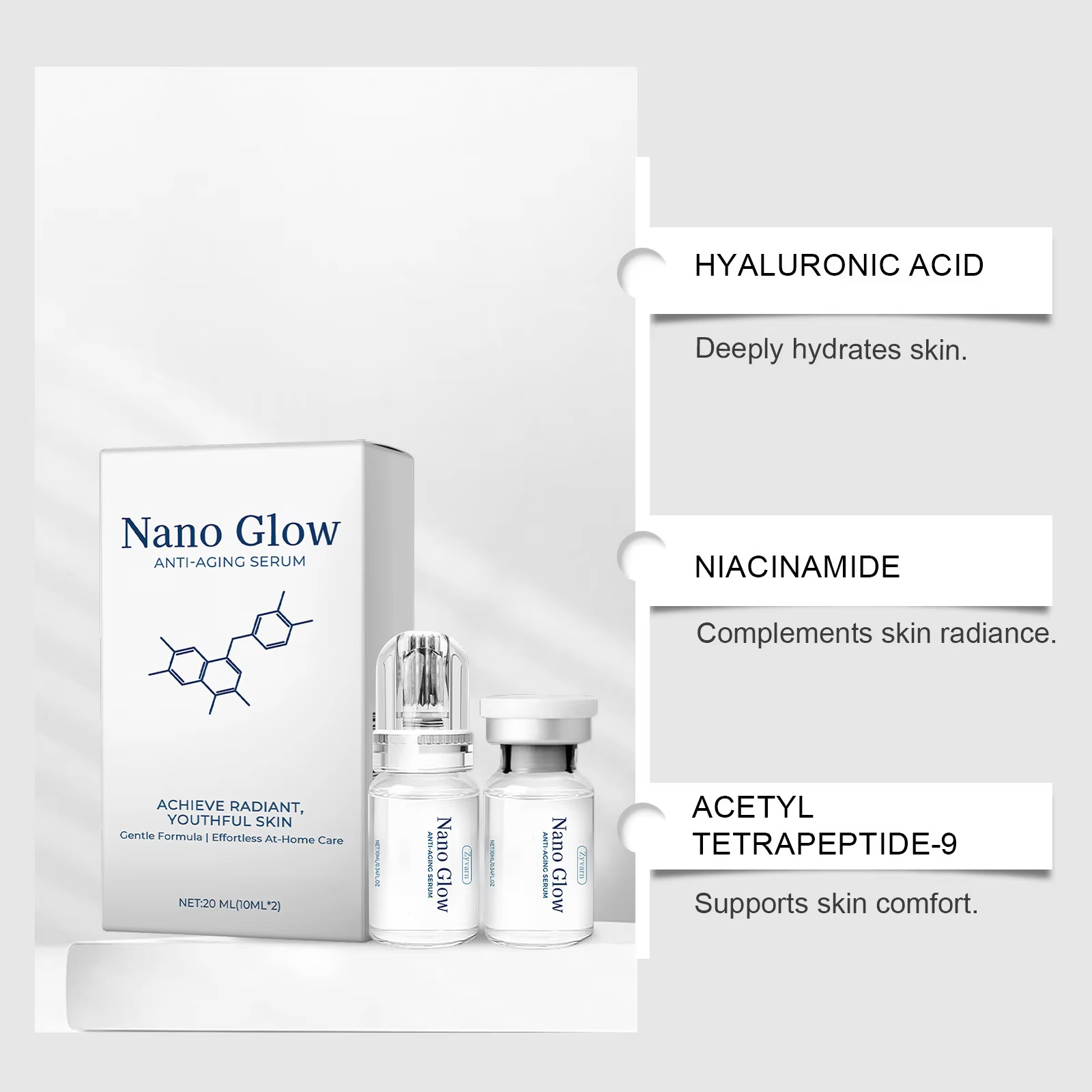 2*10ML Facial Hyaluronic Acid  - Face Moisturizer recension och pris