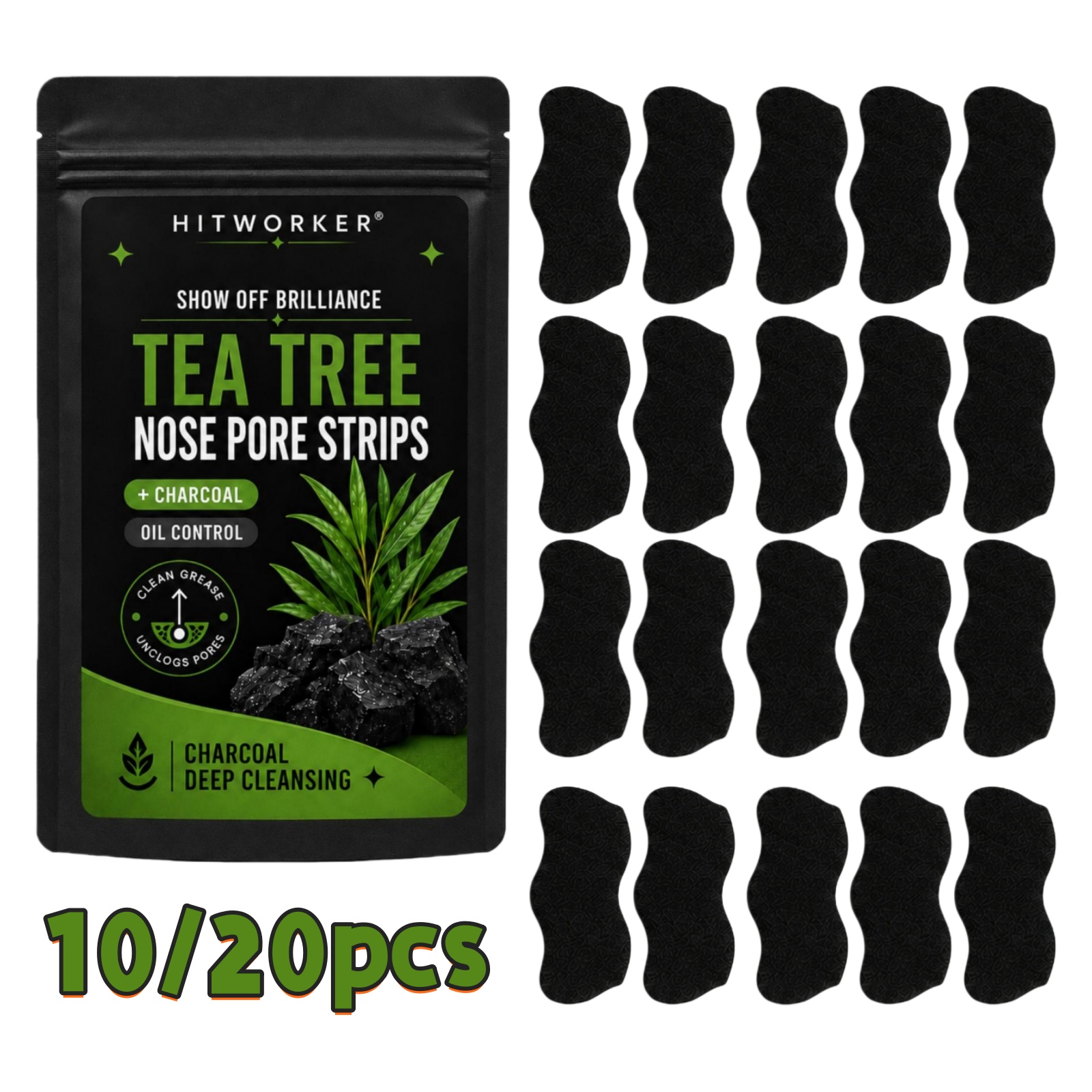 10/20Pcs Black Blackhead Remov - Face Mask Skincare recension och pris